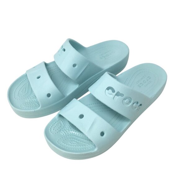 Crocs Baya Platform Slide Iconic Comfort Sandals Comfort Pure Water 208188 Sz 10 - Picture 1 of 8